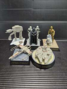 スターウォーズ TOMY ジオラマベスト まとめ売りセット ミレニアムファルコン/AT-AT/ダースベイダー/C-3PO/R2-D2等 2002年製 長期保管品