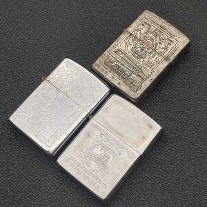 【人気】ZIPPO レギュラータイプ ボタニカル柄 1975年製 777 1995年製 USA製 1998年製 USA製/3108389/CDK107-5