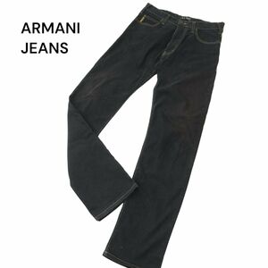 ARMANI JEANS アルマーニ ジーンズ 通年 ロゴ ビット★ ストライプ デニム パンツ ジーンズ Sz.29　メンズ　A4B02763_6#R