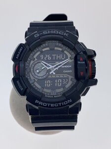 CASIO◆G-SHOCK/クォーツ腕時計/デジアナ/ラバー/BLK/BLK/GA-400