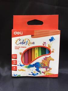 0021-01 現品限り DELI COLOR PENCIL CO99 カラー ペンシル 色鉛筆 12色