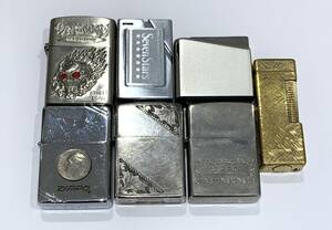 (SM2317-2333-2411) ライター まとめ ZIPPO ジッポー Dunhill ダンヒル ゴールドカラー Seven Stars 