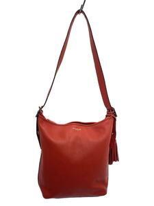 COACH◆コーチ/ショルダーバッグ/レザー/RED/無地/D-1293