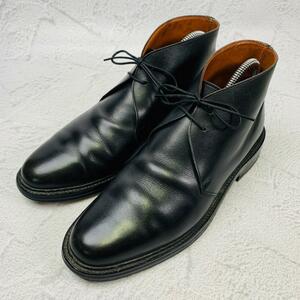 【良品】Crockett&Jones クロケットアンドジョーンズ CHUKKA ジョージブーツ 黒 ブラック 6 24.5cm 英国製 チャッカ ビジネス シューズ