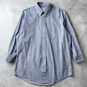 美品 Brooks Brothers 1818 ブルックスブラザーズ / コットン 長袖 ボタンダウン シャツ BDシャツ / メンズ 16−1 (L) / グレー系 アメトラ