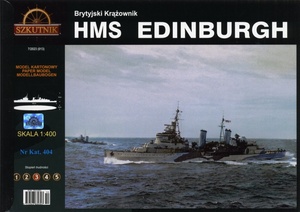 SZKUTNIK 1:400　英海軍　軽巡　HMS EDINBURGH （CARD　MODEL)