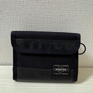 【新品同様】定価18,700円　ポーター ヒート PORTER HEAT 二つ折り　財布 703-07887 ブラック　黒