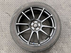 YOKOHAMA ADVAN Racing RZ 18インチ 7.5J IS+50 PCD100×5H 1本 ガンメタ ② レガシィ インプレッサ 86等に