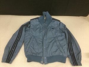 D917-80【中古】80sヴィンテージ adidas アディダス ADS-580 サイズラウスビージャケット ブルゾン 西ドイツ製 デサント Germany/ブルーt