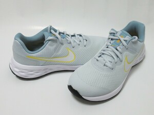 NIKE REVOLUTION 6 NN GS ブルー 水色 25cm ナイキ レボリューション ウォーキング 運動靴 ジュニア レディース DD1096-409