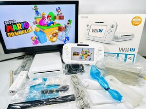 動作品 任天堂 Nintendo WiiU Wii U 本体 WUP-101 GamePad WUP-010 Premium Set プレミアムセット 32GB シロ 白 箱付き (C33)