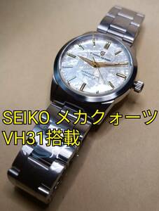 銀 Pagani design パガーニデザイン SEIKO VH31 メカクォーツ オマージュ サファイアガラス ステンレス 40mmケース メタルバンド 