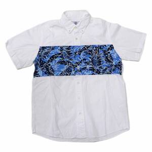 A BATHING APE◆ ア ベイシング エイプ/ボタンダウンシャツ/M/コットン/WHT/001SHC301024X