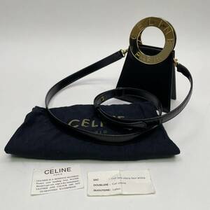 CELINE セリーヌ サークル　ミニ ショルダーバッグ レザー 袋付き D27-108