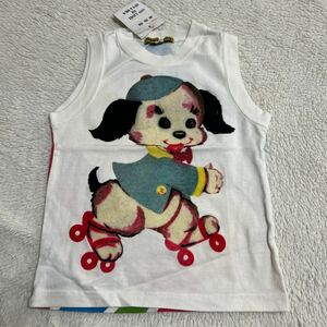 新品　muchacha ムチャチャ ローラースケートいぬ半袖キャミTシャツ M （110~120cm）