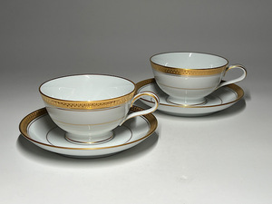 【瑞】ノリタケNoritake　GOLDRIDGE　カップ＆ソーサー　２客セット