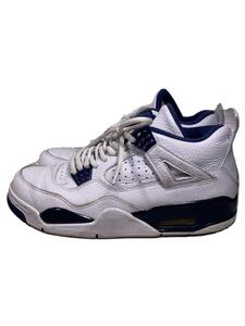 NIKE◆AIR JORDAN 4 RETRO LS/使用感有/ホワイト/314254-107/27cm/WHT//