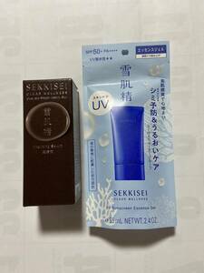 koseコーセー 雪肌精 クリアウェルネス UVエッセンスジェル　70ｇ + V セラム ＜50mL＞本体 セット新品未使用品未開封品