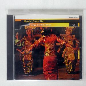 GAMELAN ORCHESTRA FROM PLIATAN, INDONESIA/バリの音楽《アーゴ民族音楽シリーズ1》/ユニバーサル ミュージック POCL4445 CD □