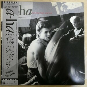 LP7071☆帯付「a-ha / ハンティング・ハイ・アンド・ロウ / P-13153」