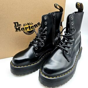 【未使用】Dr.Martens ドクターマーチン JADON ジェイドン 8ホール 圧底 ダブルソール イエローステッチ サイズUK7 ブラック 15265001 