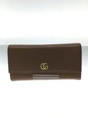 GUCCI 長サイフ_GGマーモント レザー ブラウン レディース