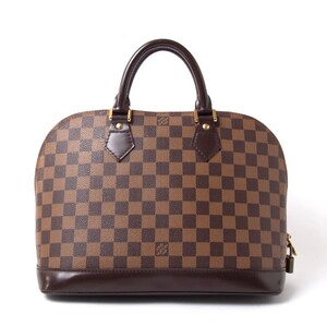 【1円〜】極美品 ルイヴィトン LOUIS VUITTON ハンドバッグ アルマ ダミエ キャンバス エベヌ ハンドバッグ 高級品 金具