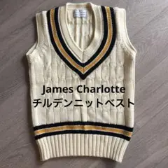 美品 James Charlotte チルデンベスト　ジレ　M　英国製　好配色