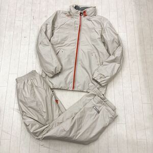 和580★① DESCENTE EKS THERMO デサント ジャージ セットアップ ブルゾン パンツ スポーツウェア S ライトグレー メンズ