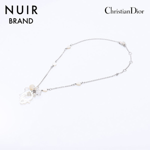 クリスチャンディオール Christian Dior ネックレス ロゴ シルバー