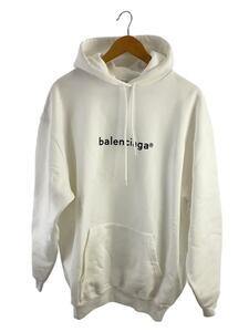 BALENCIAGA◆MEDIUM FIT HOODIE/S/コットン/WHT/プリント/578135 TIV55