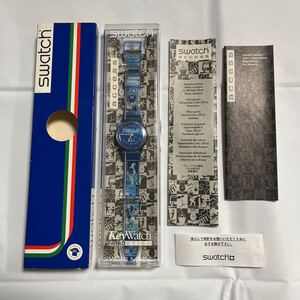 送料一律430円 新品未使用 電池交換済み スイス製 SWATCH key watch ITALIA スウォッチ 腕時計 クォーツ 3針 説明書 ケース 元箱付き