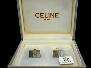 ■新品N■№1351 【CELINE】セリーヌ 【ゴールド・シルバー】■カフス♪