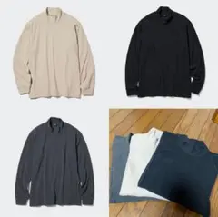 UNIQLO ストレッチフリースモックネックT 3着セット まとめ売り