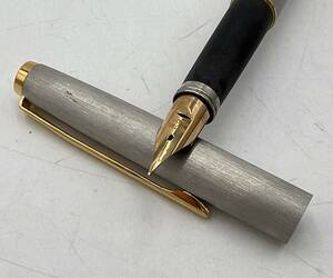 i2542HT 【1円スタート】PILOT パイロット 万年筆 ペン先 18K-750「T」シルバー色 コンバーター式 T376 刻印あり