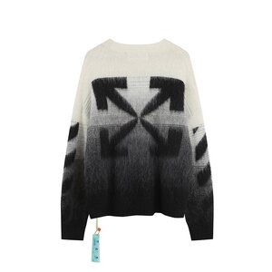 OFF-WHITE オフホワイト セーター ニット メンズファッション トップス ブラック 希少 Mサイズ