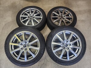 バリ山 BRIDGESTONE BLIZZAK VRX3 2021年37週 215/50R17 スタッドレスタイヤ ブリジストン ブリザック ホイールセット ヴォクシー ノア 