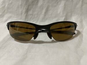 美品 OAKLEY HALF WIRE (DARK CARBON)(GOLD IRIDIUM) サングラス (O-3-7)