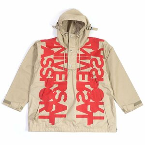 未使用品□BURBERRY バーバリー 22SS 8051865 ユニバーサルパスポート フーデッド ハーフZIP アノラックパーカー ベージュ M 伊製 正規品