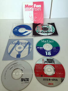 即決 Mac 雑誌の CD-ROM 7枚 Mac Fan Mac People ASCII Mac User Japanese Edition MAC POWER ASCII internet user PC-98 DOS/V Windows 