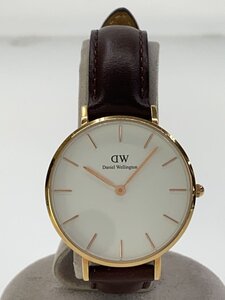 Daniel Wellington◆腕時計/アナログ/レザー/WHT/BRW/dw00100171