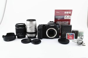 404242 美品　キャノン　EOS 40D ダブルズーム　CF 4GB ダブルレンズキット　Canon カウント CF4GB/専用ガラスフィルム/クロス/