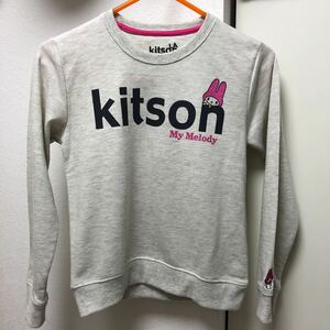 ★サンリオ　kitson コラボ　マイメロディ　ライトグレー　スウェットトレーナー 150★