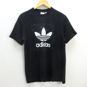 G■アディダス/adidas モノグラムスクエアプリントTシャツ/ED7043【M】黒/men