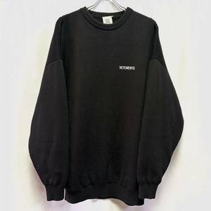 希少◇VETEMENTS ヴェトモン ウールニット デムナヴァザリア ブラック S メンズ レディース ユニセックス