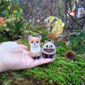 モコたぬき＊一体のみ 羊毛フェルト ハンドメイド ミニチュア ドール ハウス ブライス アニマル 動物園 サファリパーク 