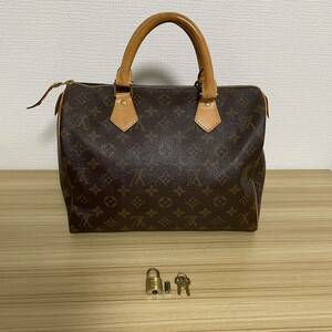 【美品】ルイヴィトン LOUIS VUITTON ハンドバッグ ミニボストン モノグラム スピーディ30 Speedy 30 ブラウン ダークブラウン