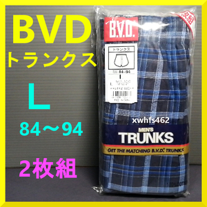 新品即決 B.V.D トランクス NEW GOLD L84～94 2枚組 綿100％ BVD メンズ ボーイズ 成人 男性 下着 肌着 パンツ 中学生 高校生 大学生 zak