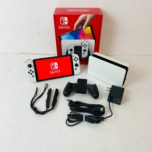 04wy6914 ▲【1円～】Nintendo Switch 有機ELモデル ホワイト / 動作確認済み HPG-001 任天堂 スイッチ 中古品