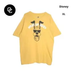 【美品】Disney ディズニー プルート スラング Tシャツ マスタード XL